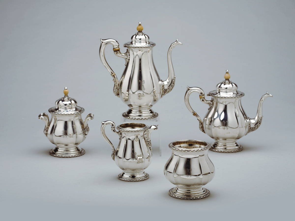 Appraisal: NEW YORK AND MASSACHUSETTS SILVER FIVE-PIECE TEA AND COFFEE SERVICE