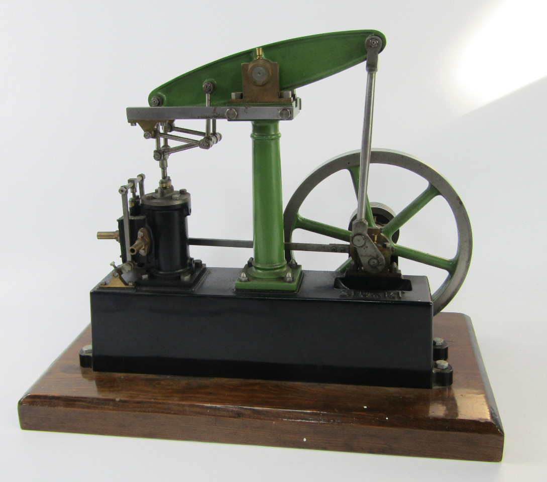 Appraisal: A Stuart live steam model beam engine in green and