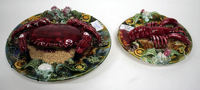 Appraisal: A PAIR OF PARRY WARE DISHES one decorated with a