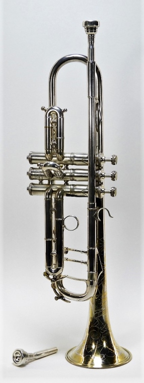 Appraisal: BUESCHER ARISTOCRAT SILVER PLATED BRASS TRUMPET United States th CenturyBuescher