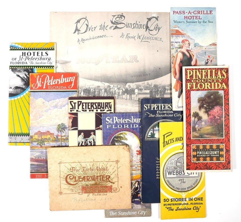 Appraisal: Vintage promotional advertising brochures for St Pete The Sunshine City