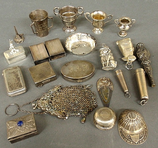 Appraisal: - Group of small mostly sterling silver table article accessories