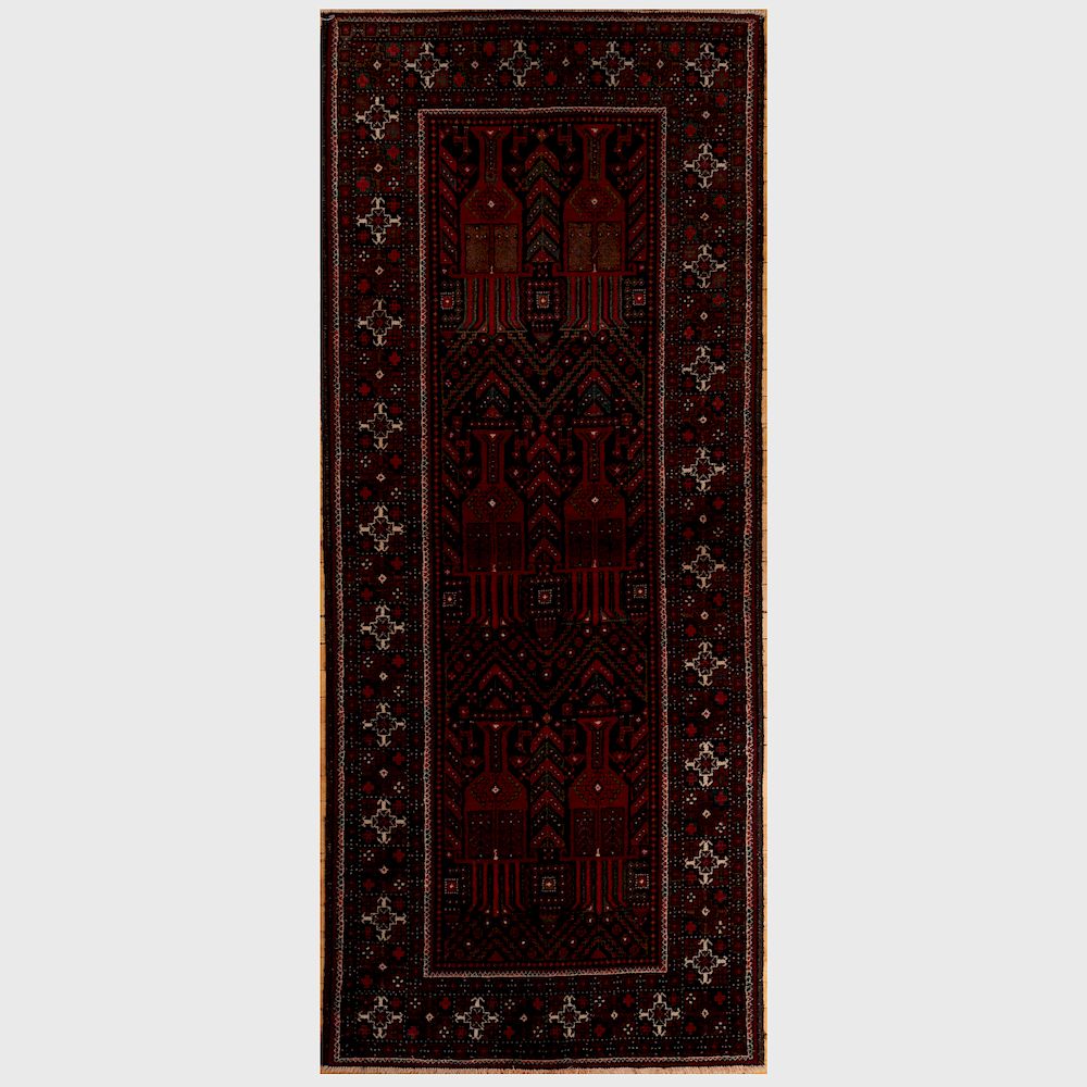 Appraisal: Small Caucasian Gallery Carpet ft in x ft Condition Good