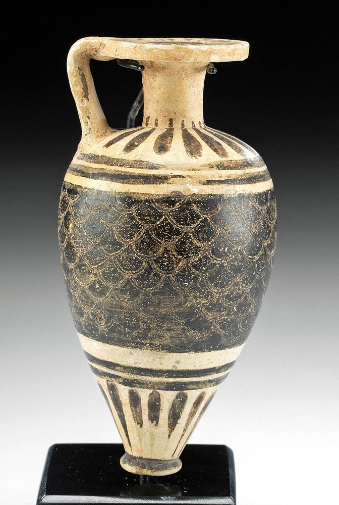 Appraisal: Fine Etrusco-Corinthian Pottery Aryballos w TL Classical World Italy Etrusco-Corinthian