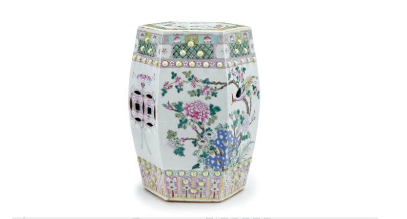 Appraisal: Chinese famille rose garden seat th th century