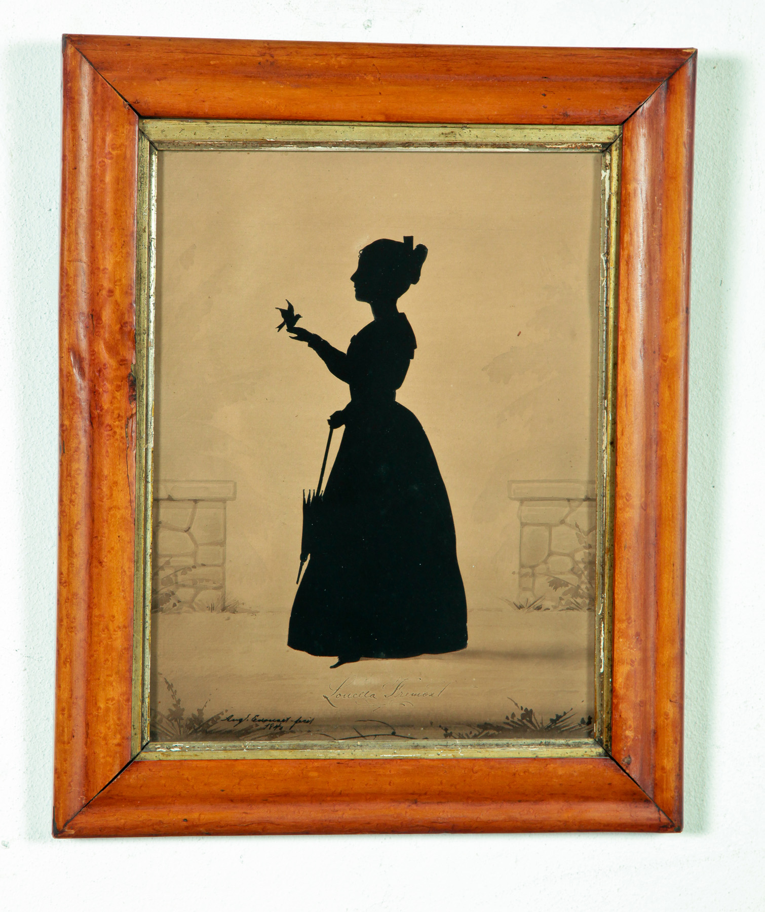 Appraisal: SILHOUETTE OF A WOMAN BY AUGUSTE EDOUART FRANCE - Signed