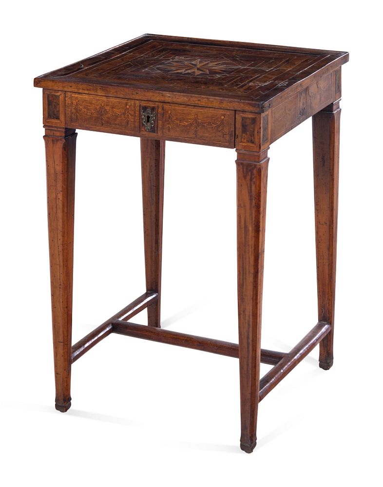 Appraisal: A Louis XVI Burlwood and Parquetry Table A Louis XVI