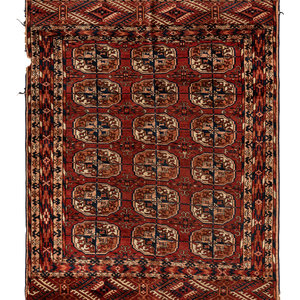 Appraisal: A Tekke Wool Rug Early th Century feet inches x