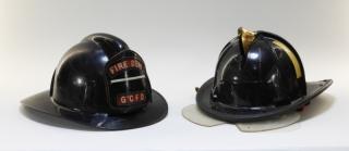 Appraisal: Vintage Polycarbonate Fire Fighter Helmets UNITED STATES TH CENTURY Two