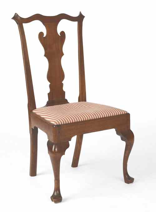 Appraisal: Delaware Valley Queen Anne walnut dining chair ca