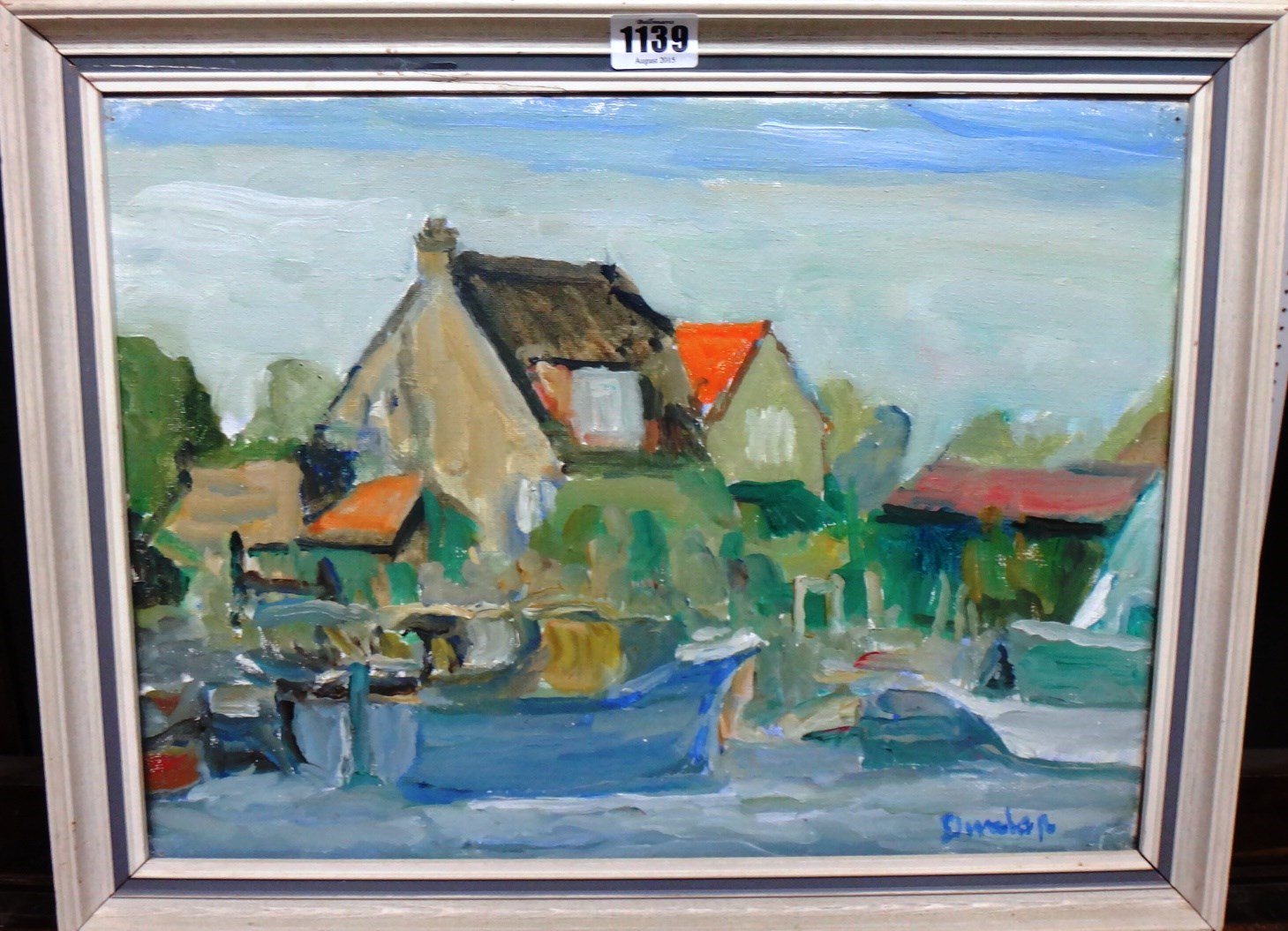 Appraisal: Ronald Ossory Dunlop - Boatyard on the Arun oil on