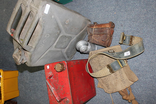 Appraisal: MILITARY ITEMS to include a Jerry can in height a