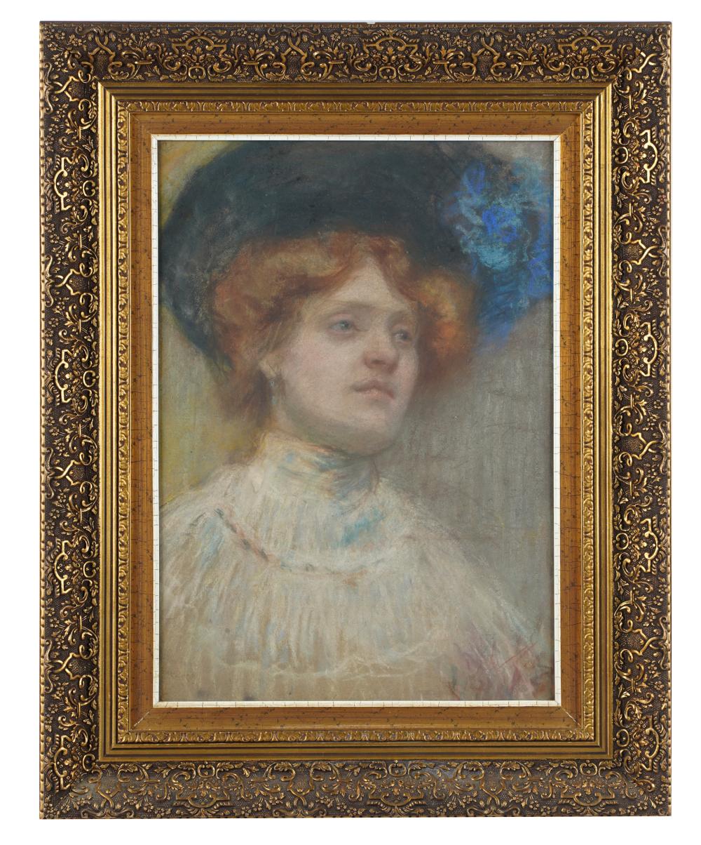 Appraisal: UNKNOWN ARTIST PORTRAIT OF A WOMANpastel unsigned x inches sight