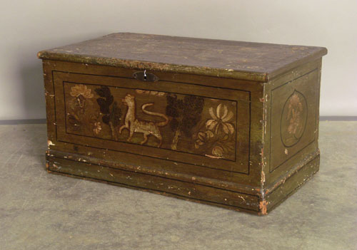 Appraisal: Continental painted lock box h w