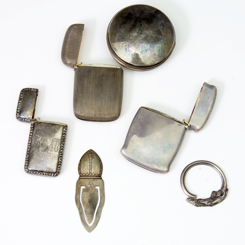 Appraisal: Assorted sterling pieces circa two match safes by Gorham Horse