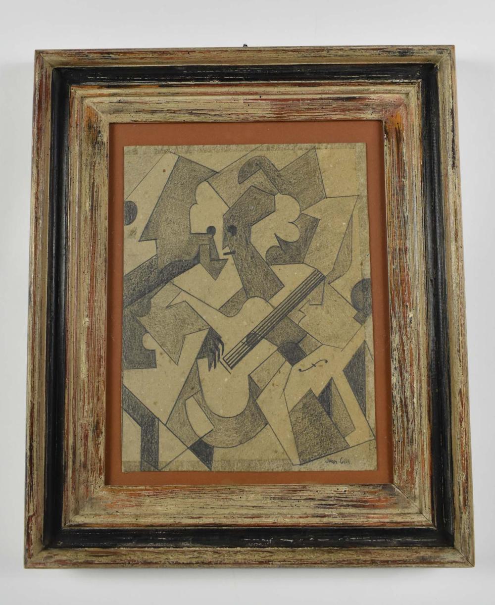 Appraisal: MANNER OF JUAN GRIS EUROPEAN LATIN SCHOOL Quitarrist th Century