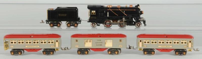 Appraisal: Lionel O-Gauge Passenger Train Set Description Pre-war to transition set