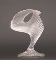 Appraisal: Lalique Glass Sculpture Abstracted Dancers in a frosted clear glass