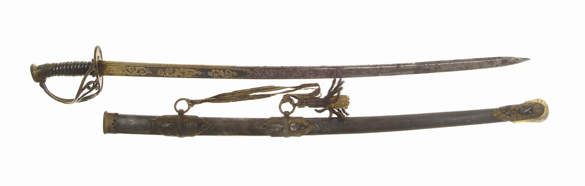 Appraisal: U S MODEL PRESENTATION FOOT OFFICER S SWORD - quill-back