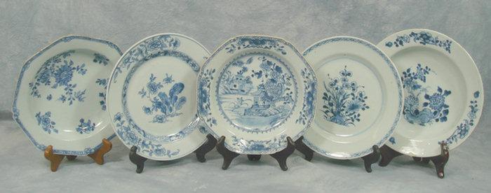 Appraisal: assorted Chinese porcelain blue and white floral landscape decorated plates