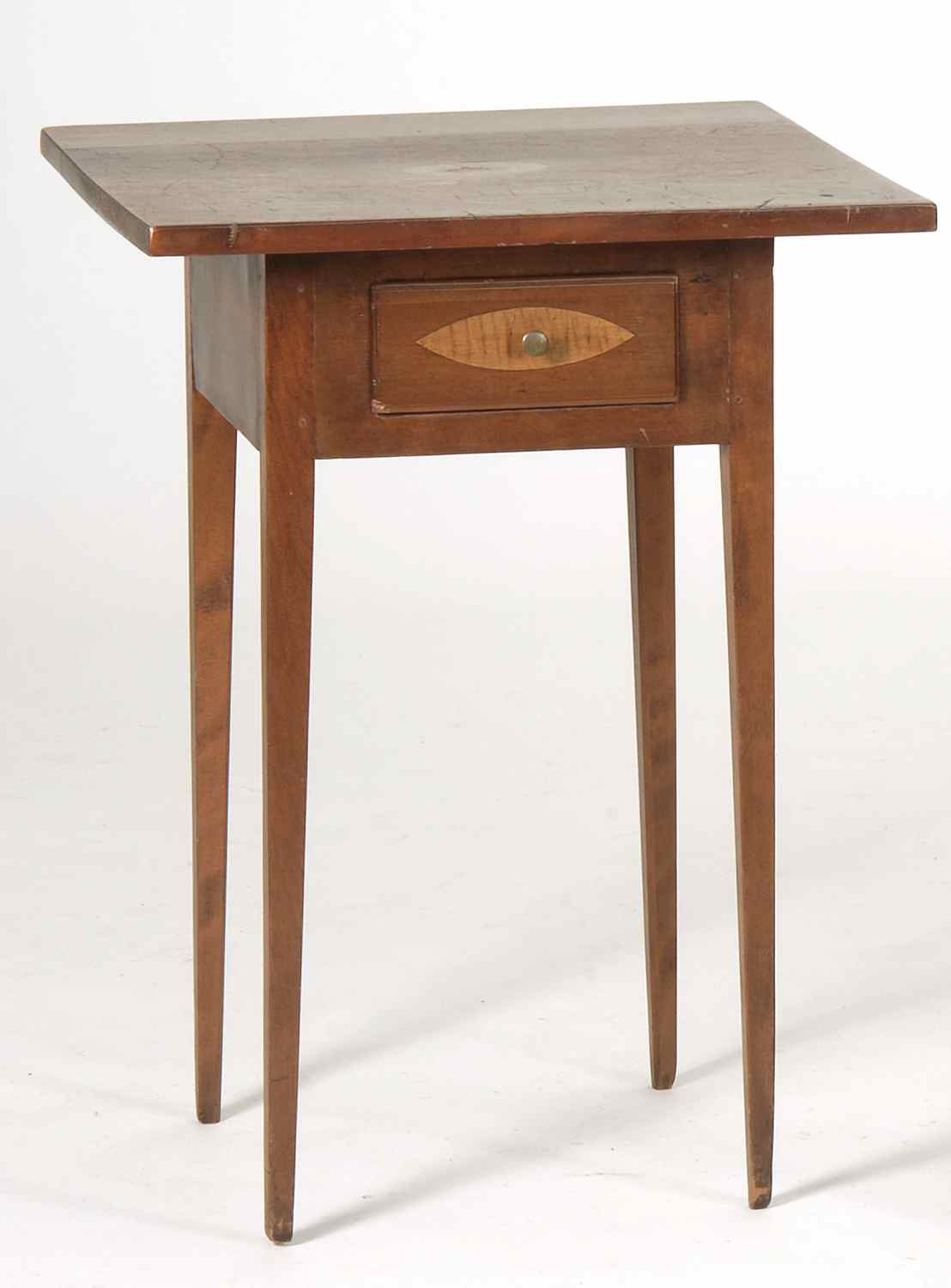 Appraisal: ANTIQUE AMERICAN HEPPLEWHITE ONE-DRAWER STAND In cherry Square top with