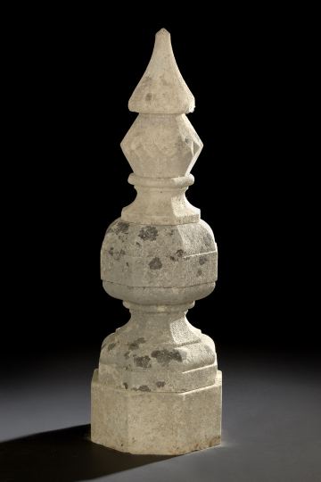 Appraisal: Continental Cast-Stone Garden Garniture second quarter th century of tripartite