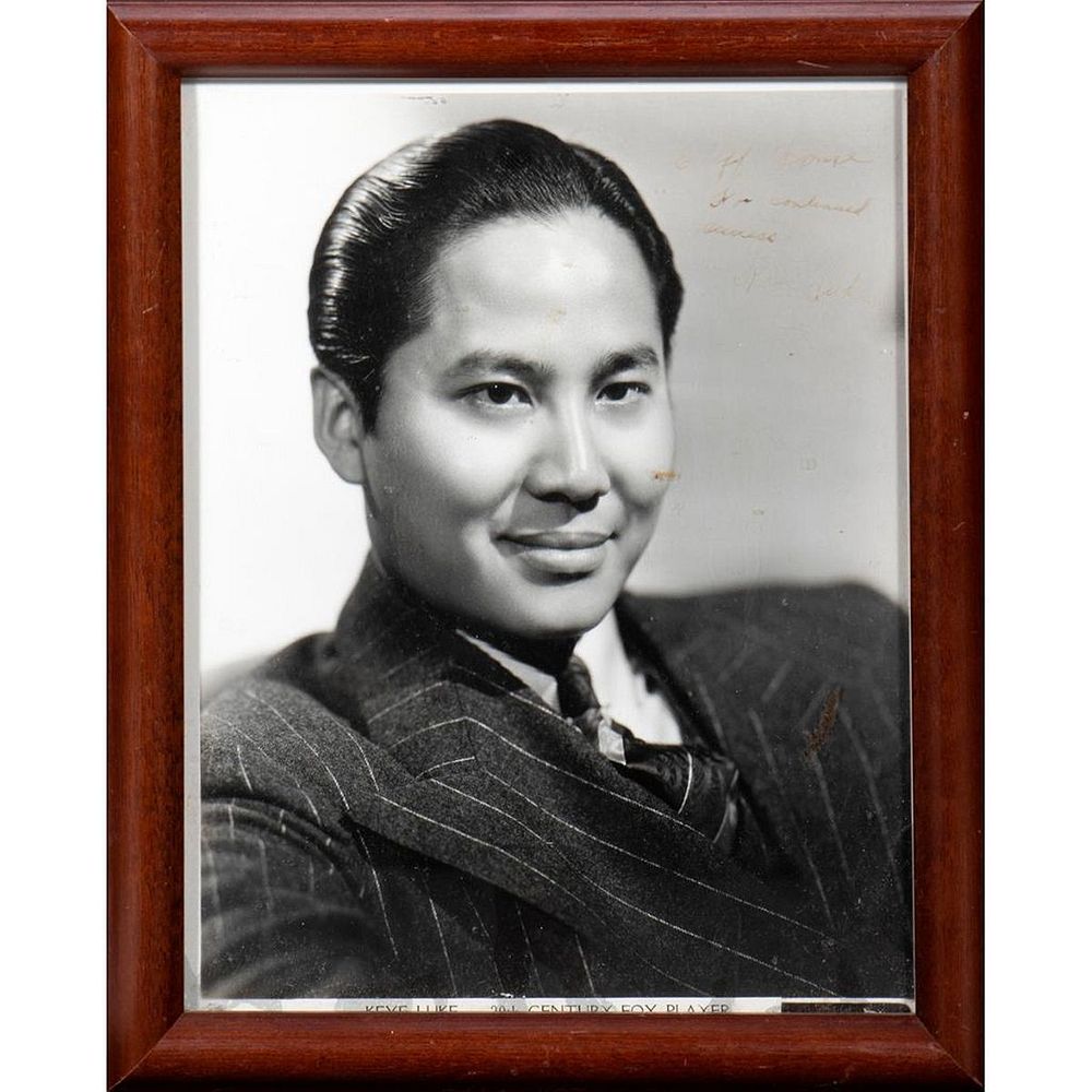 Appraisal: Keye Luke Original autographed inscribed photograph Size x Condition Showing