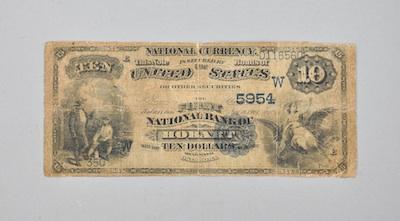 Appraisal: A Vintage Ten Dollar Bond Note Hobart Oklahoma ca -