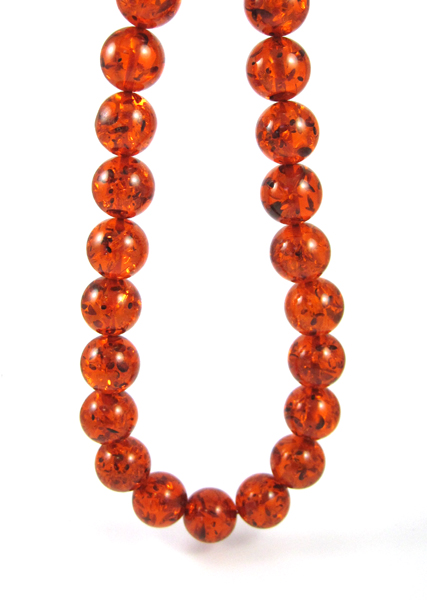 Appraisal: BALTIC PRESSED AMBER BEAD NECKLACE measuring inches in length and