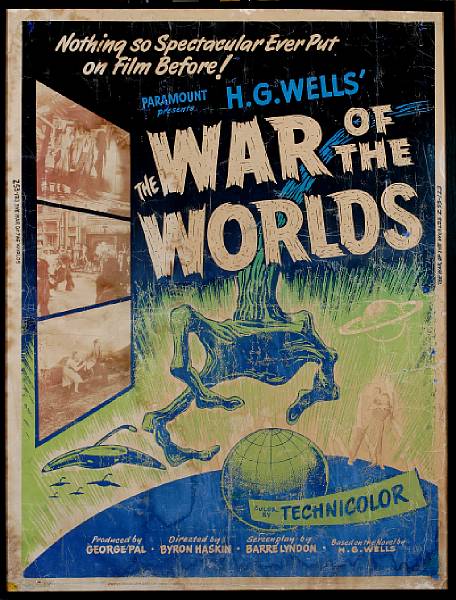 Appraisal: The War of the Worlds Paramount thirty-by-forty condition F framed