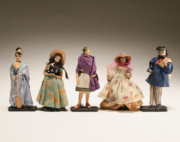 Appraisal: Bernard Ravca -Paris-New York- original hand made paper mache dolls