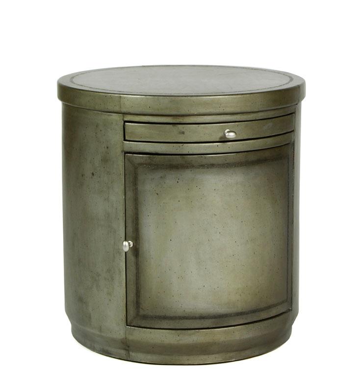 Appraisal: - Modern Side Table Cylindrical modern side table with storage