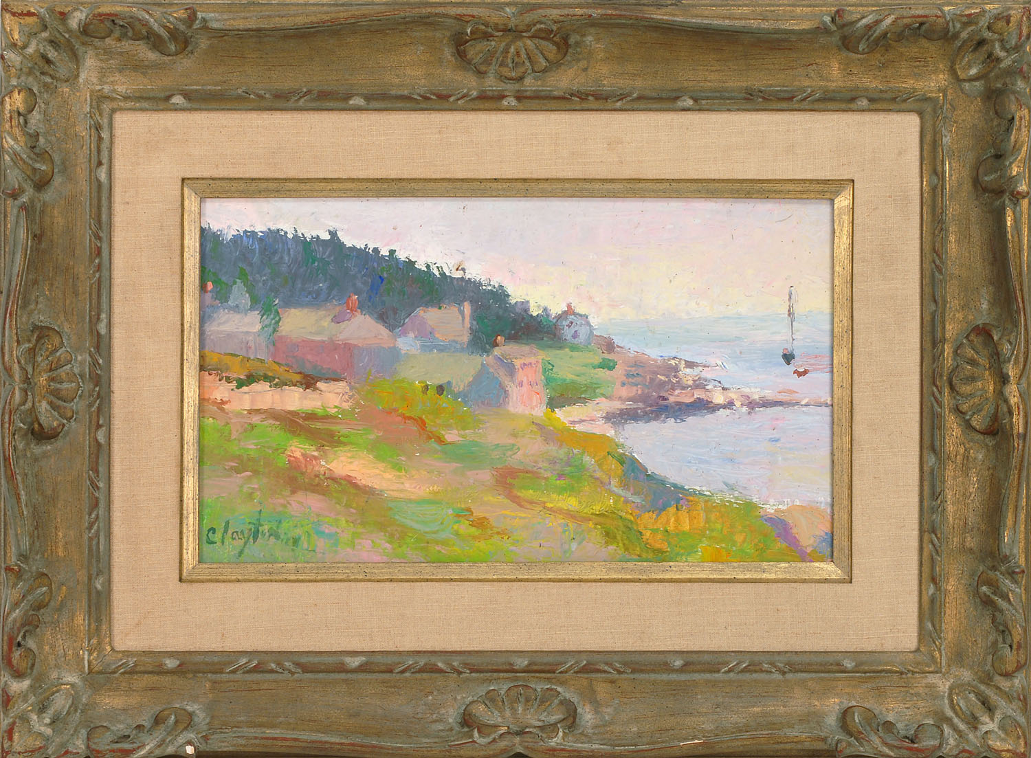 Appraisal: JOHN CLAYTONAmerican -Coastal scene Signed lower lower left Clayton Oil