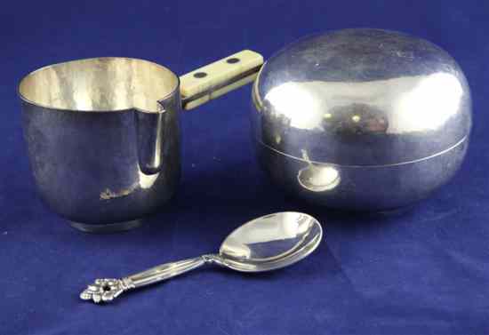 Appraisal: A 's Georg Jensen sterling silver acorn pattern caddy spoon