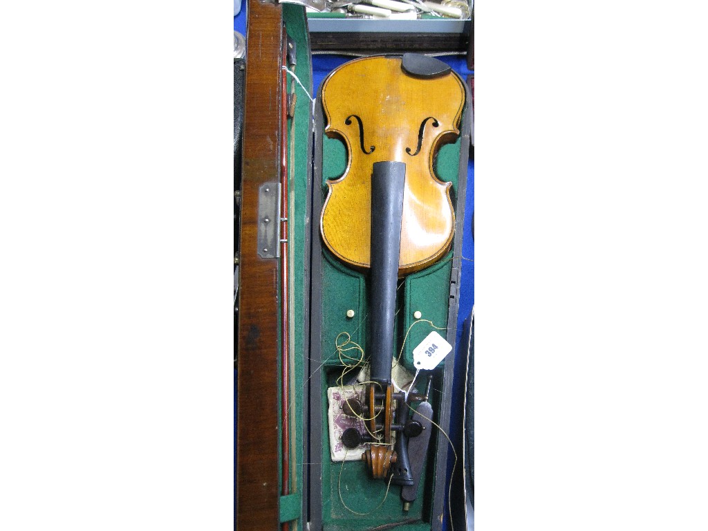 Appraisal: Violin and bow in good wooden case