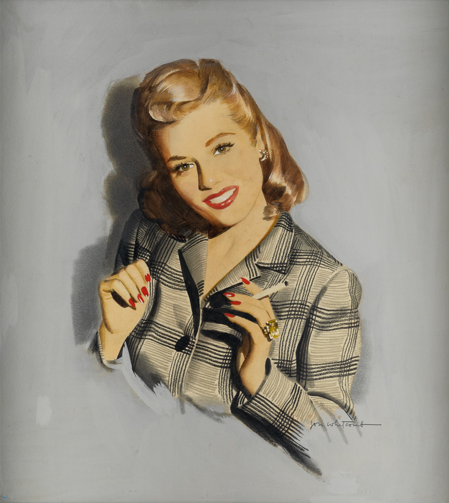 Appraisal: JON WHITCOMB Hollywood Blonde Gouache on board x mm x