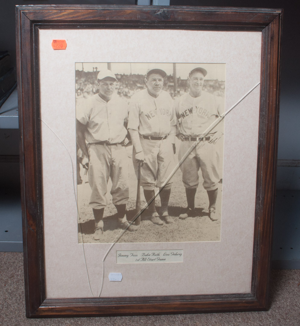 Appraisal: Framed sports photo