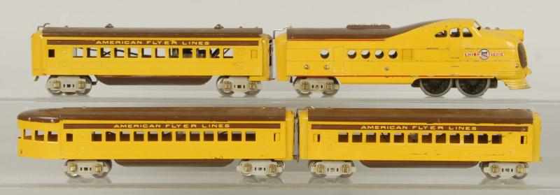 Appraisal: American Flyer Union Pacific Streamline Train Set Description American O-gauge