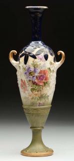 Appraisal: Amphora R ST K Vase Floral Marked Excellent - ''