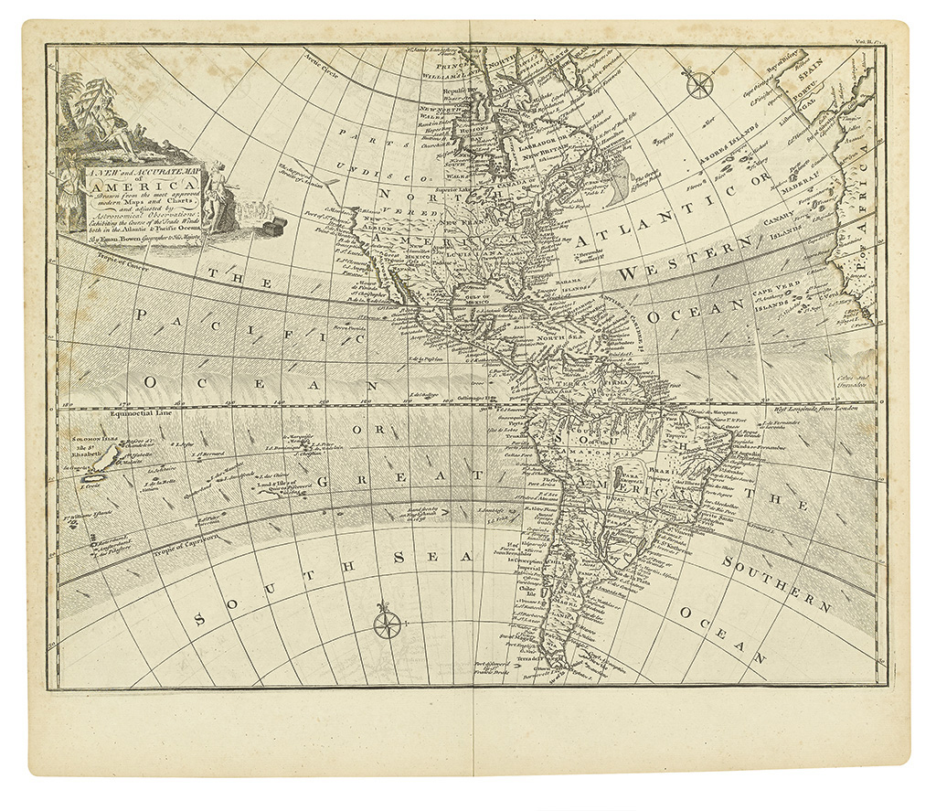 Appraisal: BOWEN EMANUEL A New and Accurate Map of America Double-page