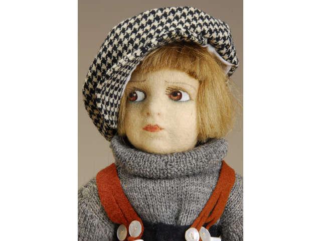 Appraisal: Jackie Coogan Felt Character Doll Italy ca all felt character