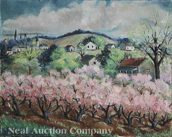 Appraisal: George W Ramey American Georgia - Peachtrees near oil on