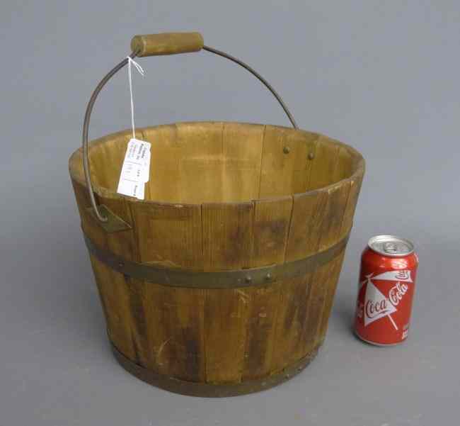 Appraisal: th c Shaker bucket in old surface '' Ht