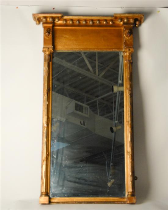 Appraisal: A Federal Gilt Wall Looking Glass having a molded stepped