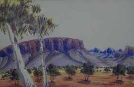 Appraisal: Albert Namatjira Junior Untitled watercolour signed 'Albert Namatjira JR '