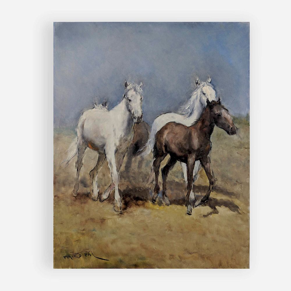 Appraisal: P l Fried - Four Horses I Lot P l