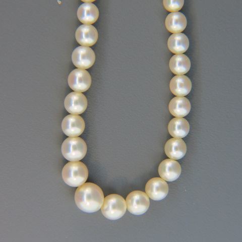 Appraisal: Mikimoto Pearl Necklace vintage high grade strand with pearls to