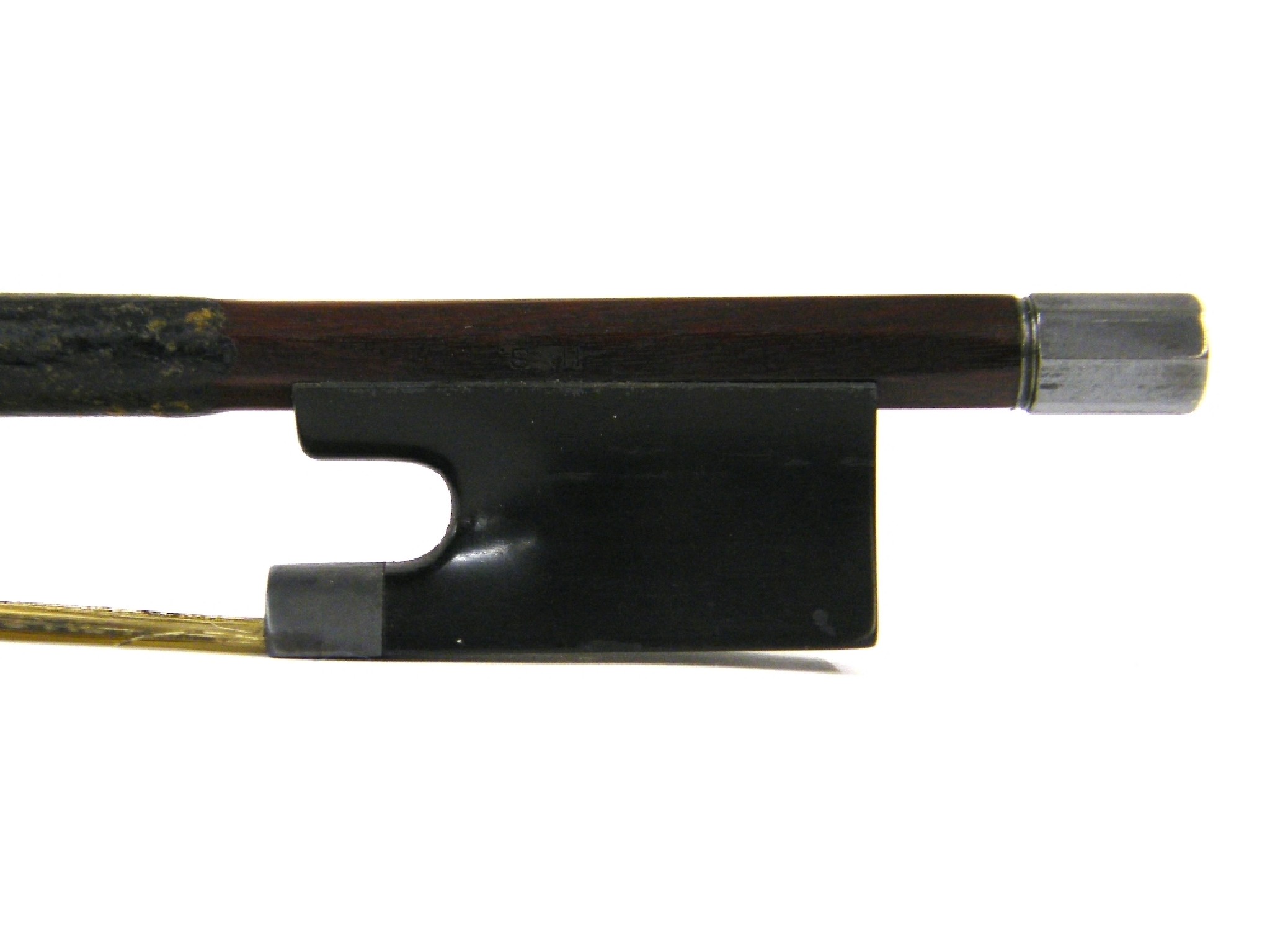 Appraisal: English silver mounted violin bow by W E Hill Sons