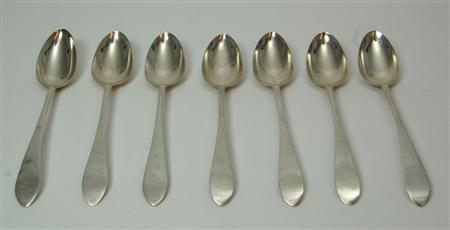 Appraisal: Dundee - a set of seven Scottish provincial dessert spoons