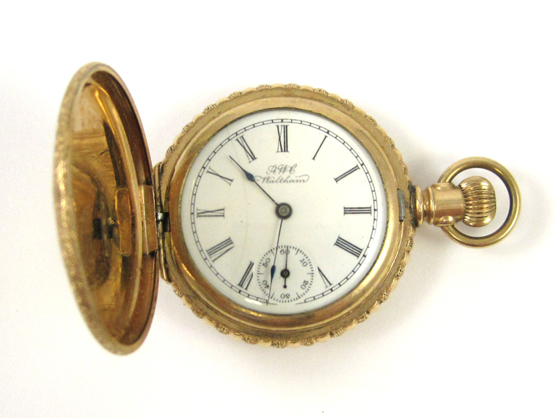 Appraisal: AN AMERICAN HUNTER CASE POCKET WATCH American Waltham Watch Co